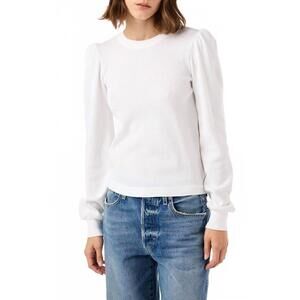 NEW AMO girly thermal long sleeve top in natural